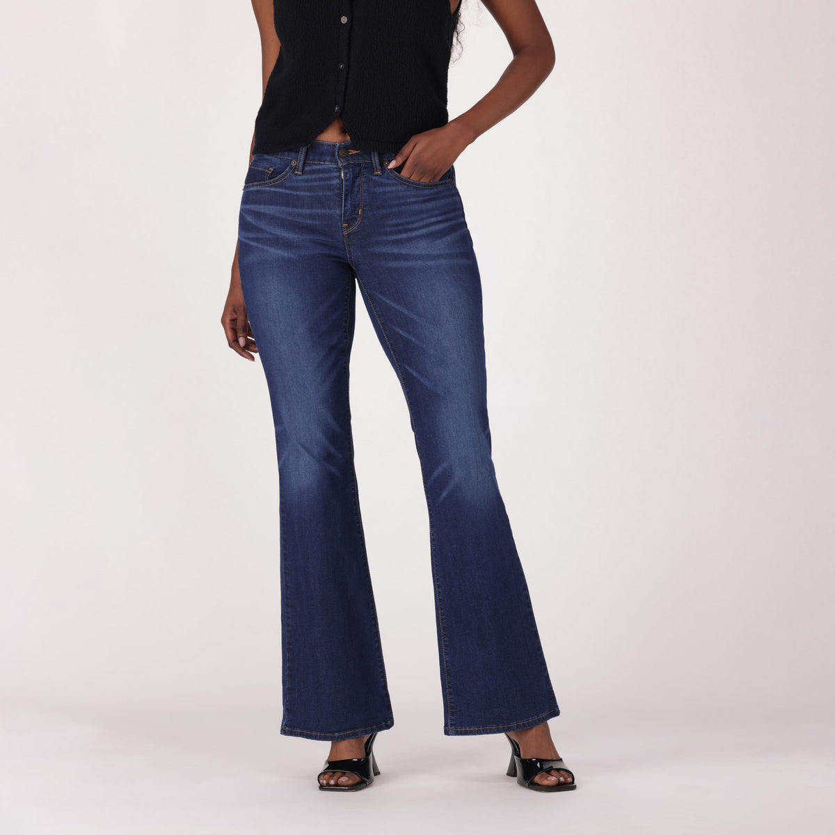 LEVI'S® WOMEN'S CURVY FLARE  - DARK INDIGO  WORN IN