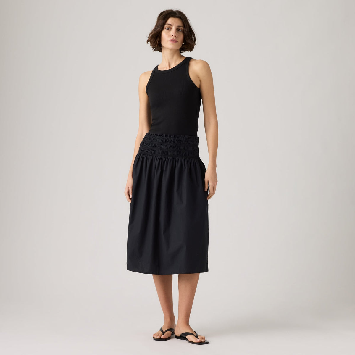 LEVI'S® WOMEN'S EVERDEEN MIDI SKIRT - BLACK