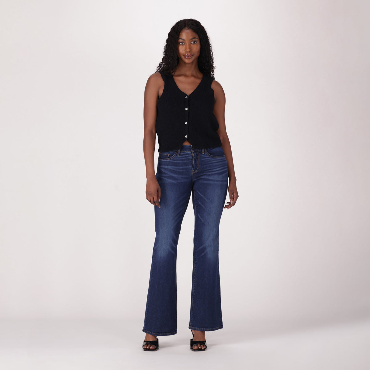 LEVI'S® WOMEN'S CURVY FLARE  - DARK INDIGO  WORN IN