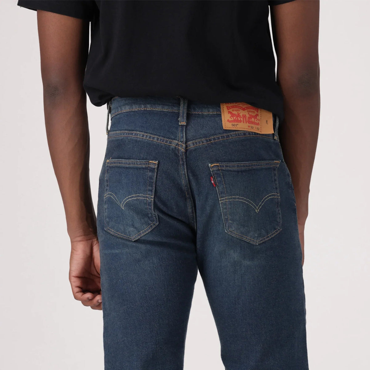 LEVI'S® MEN'S 501® ORIGINAL JEANS - DARK INDIGO - WORN IN